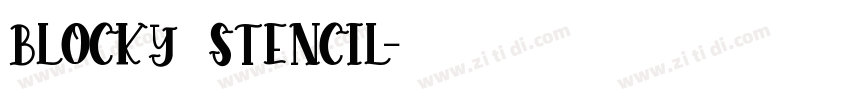 blocky stencil字体转换